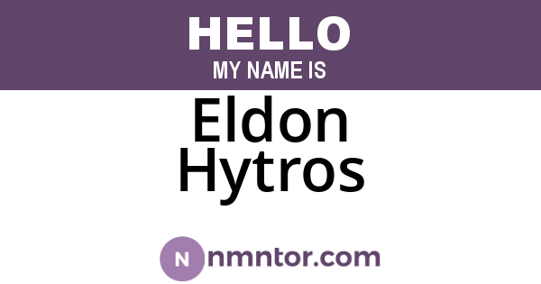 Eldon Hytros