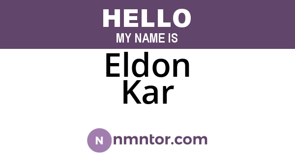Eldon Kar