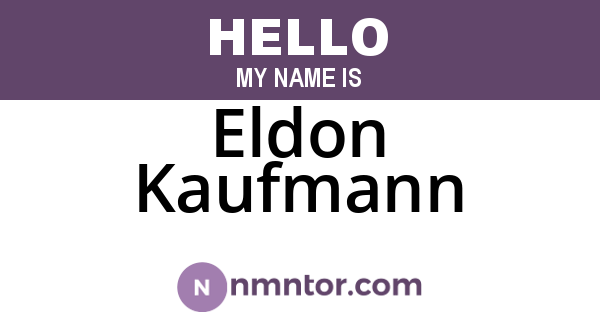 Eldon Kaufmann