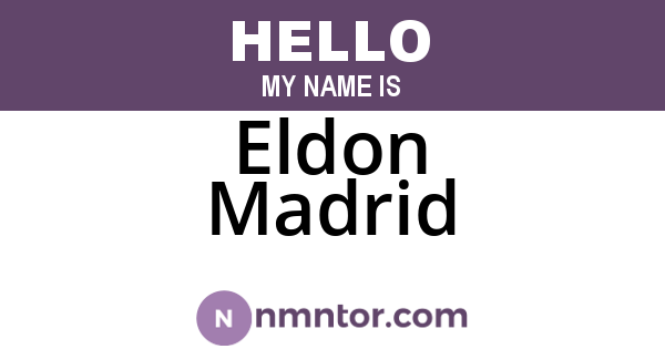 Eldon Madrid