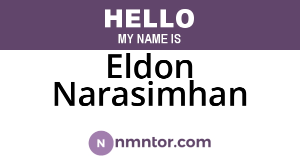 Eldon Narasimhan