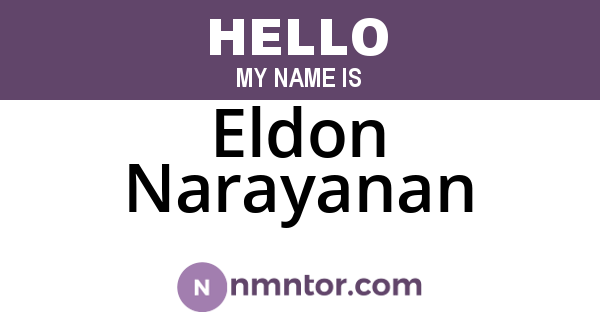 Eldon Narayanan