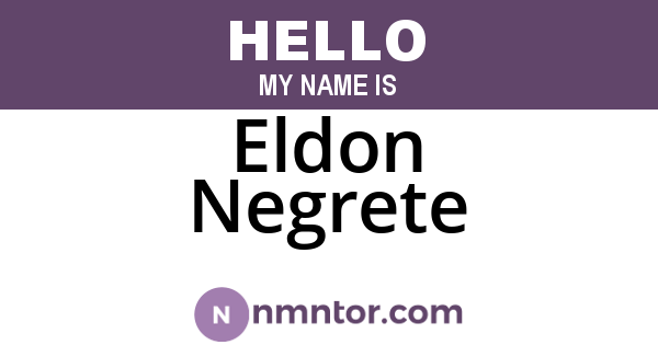 Eldon Negrete