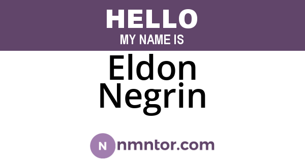 Eldon Negrin