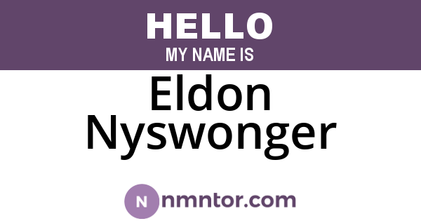 Eldon Nyswonger