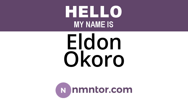 Eldon Okoro