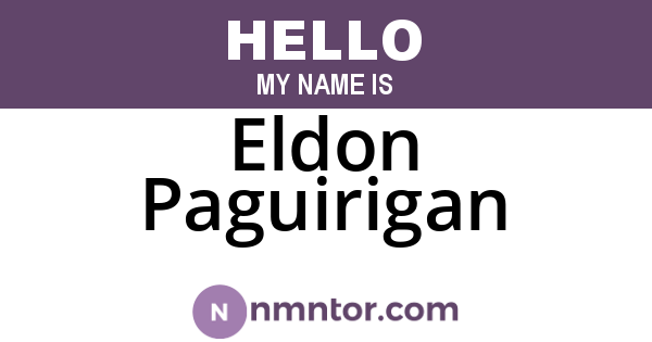 Eldon Paguirigan