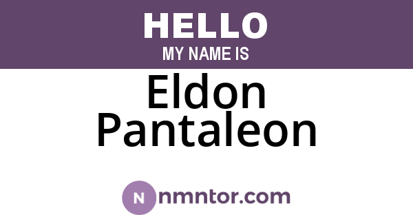 Eldon Pantaleon