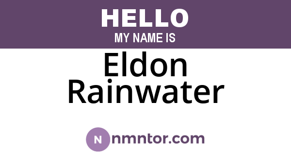 Eldon Rainwater