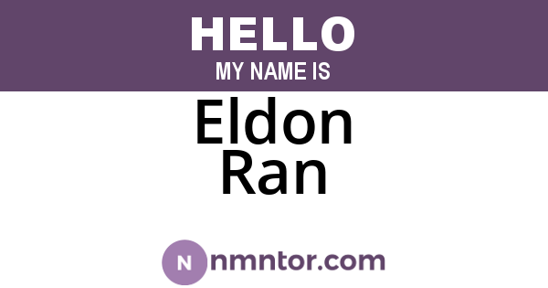 Eldon Ran