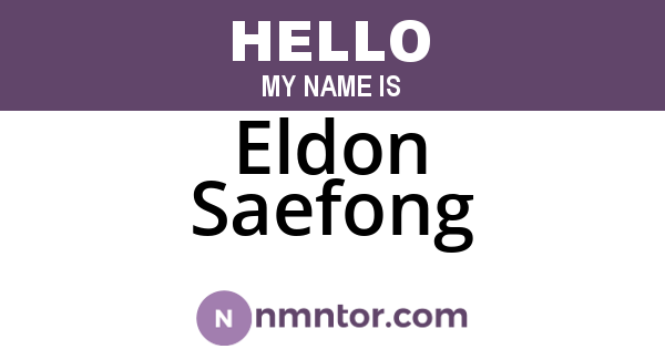 Eldon Saefong