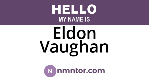Eldon Vaughan