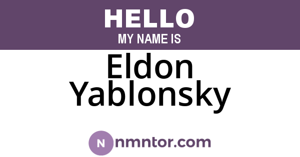 Eldon Yablonsky