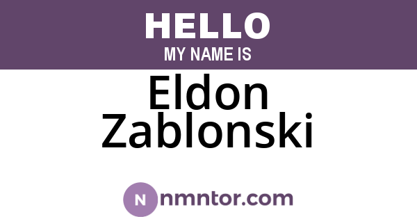 Eldon Zablonski