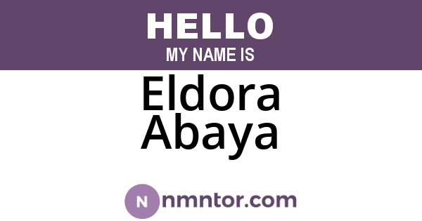 Eldora Abaya