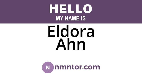 Eldora Ahn