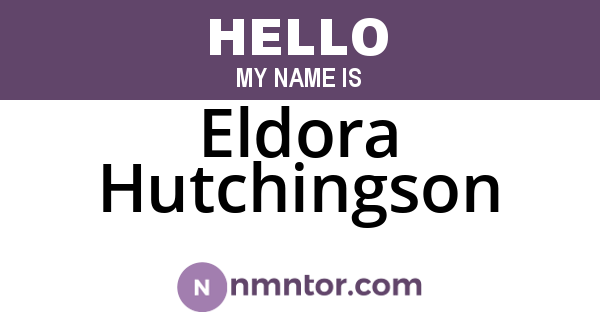 Eldora Hutchingson