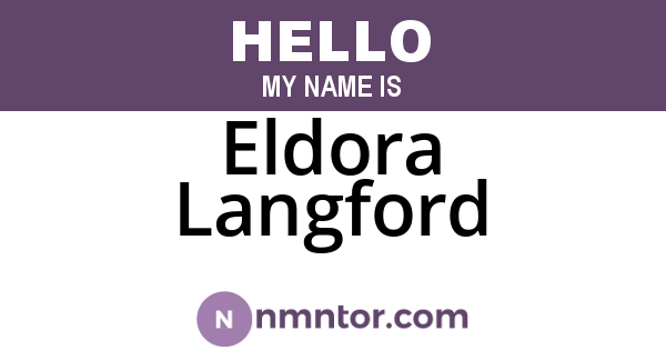 Eldora Langford