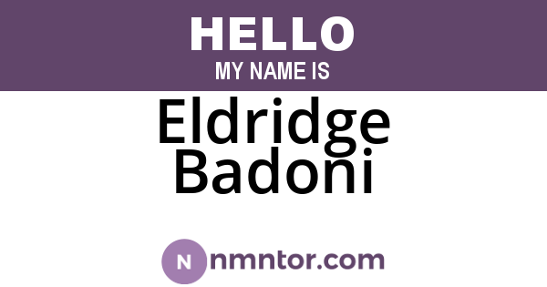 Eldridge Badoni