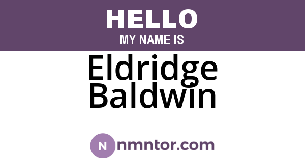 Eldridge Baldwin