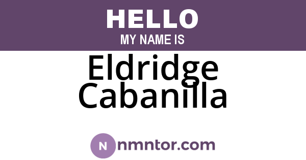 Eldridge Cabanilla