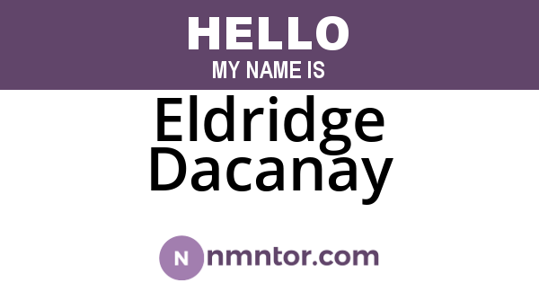 Eldridge Dacanay