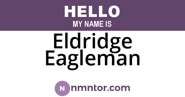 Eldridge Eagleman