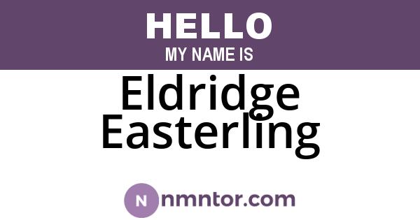 Eldridge Easterling