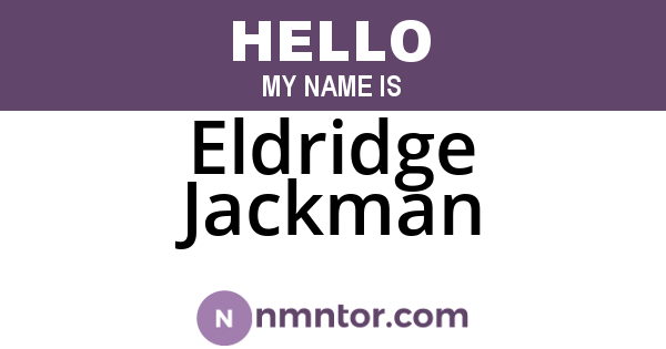 Eldridge Jackman