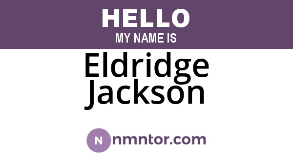 Eldridge Jackson