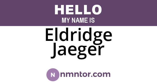 Eldridge Jaeger