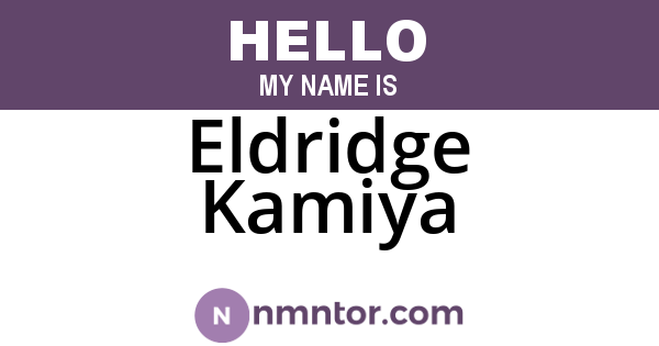 Eldridge Kamiya