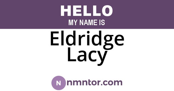 Eldridge Lacy