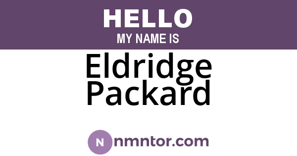 Eldridge Packard