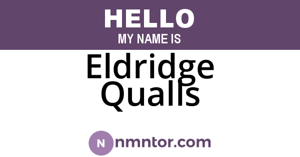 Eldridge Qualls