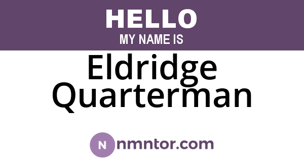 Eldridge Quarterman