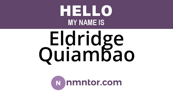 Eldridge Quiambao