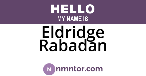 Eldridge Rabadan