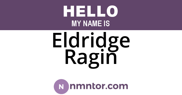 Eldridge Ragin