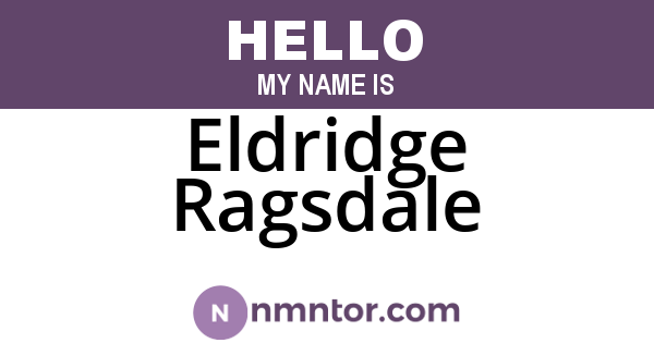 Eldridge Ragsdale