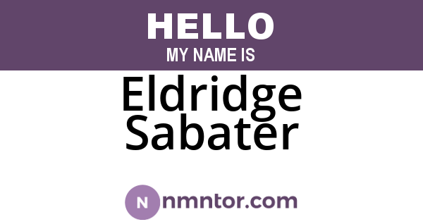 Eldridge Sabater