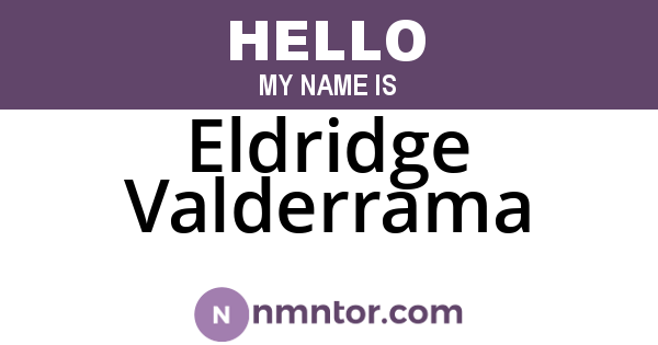 Eldridge Valderrama