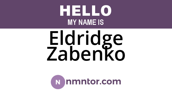 Eldridge Zabenko