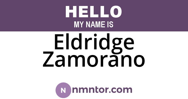 Eldridge Zamorano