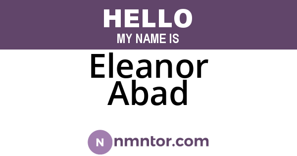 Eleanor Abad