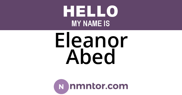 Eleanor Abed