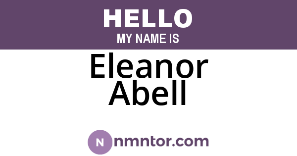 Eleanor Abell