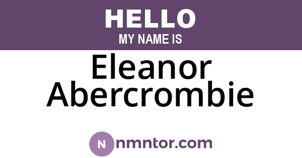 Eleanor Abercrombie