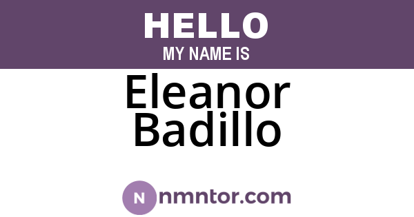 Eleanor Badillo