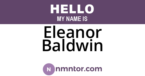 Eleanor Baldwin